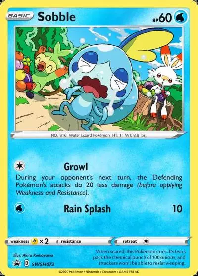 Sobble SWSH073/307 SWSH Black Star Promos Pokemon card