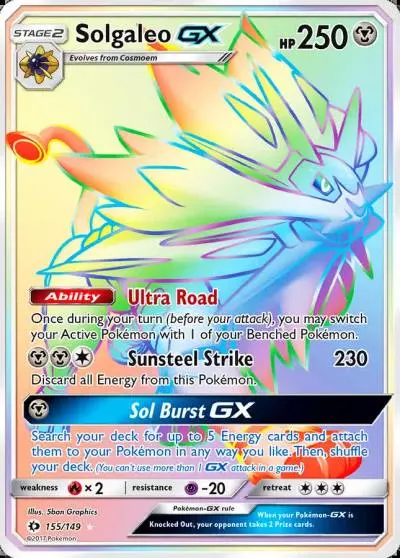 Solgaleo-GX 155/149 Sun & Moon Pokemon card