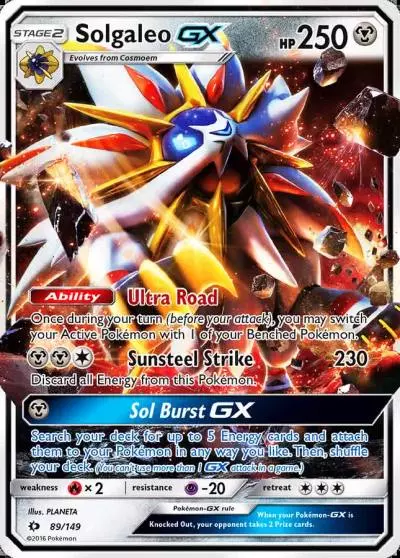 Solgaleo-GX 89/149 Sun & Moon Pokemon card