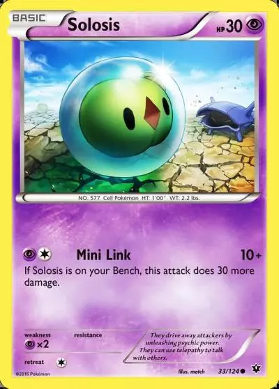 Solosis 33/124 Fates Collide Pokemon card