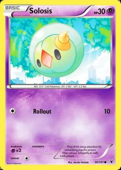 Solosis 50/101 Noble Victories Pokemon card