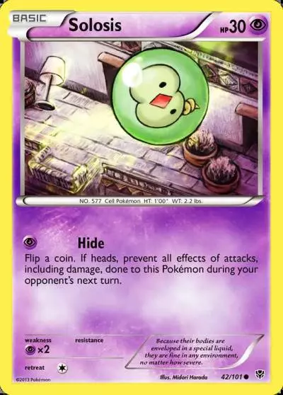 Solosis 42/101 Plasma Blast Pokemon card
