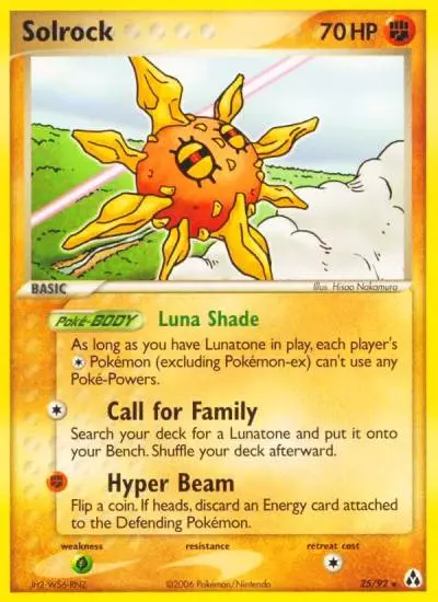 Solrock 25/92 Legend Maker Pokemon card