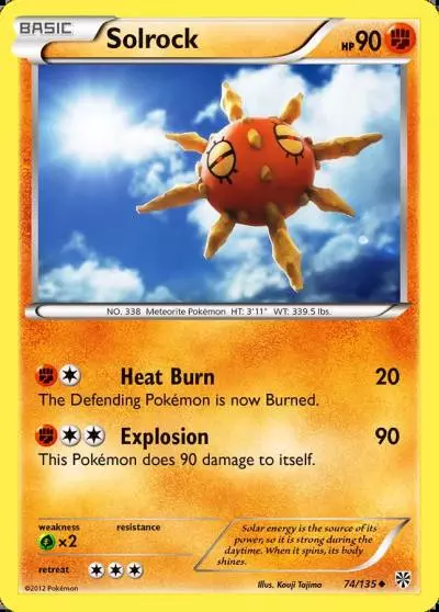Solrock 74/135 Plasma Storm Pokemon card
