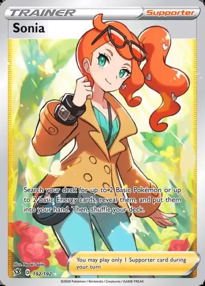 Sonia 192/192 Rebel Clash Pokemon card