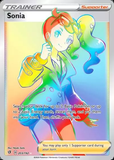 Sonia 203/192 Rebel Clash Pokemon card