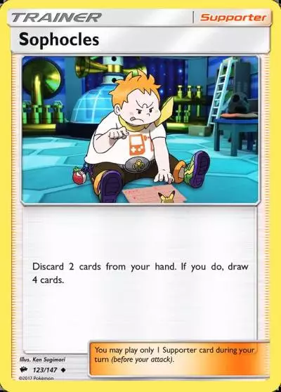 Sophocles 123/147 Burning Shadows Pokemon card