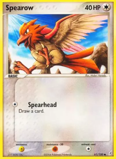 Spearow 61/100 Crystal Guardians Pokemon card