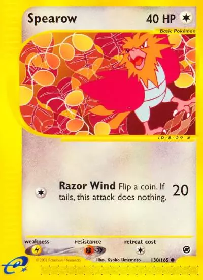 Spearow 130/165 Expedition Base Set Pokemon card