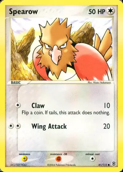 Spearow 81/112 FireRed & LeafGreen Pokemon card