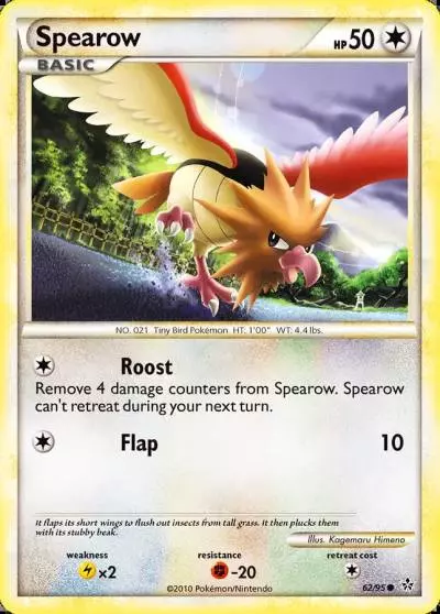 Spearow 62/95 HS—Unleashed Pokemon card