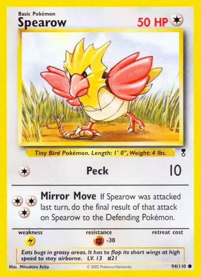 Spearow 94/110 Legendary Collection Pokemon card