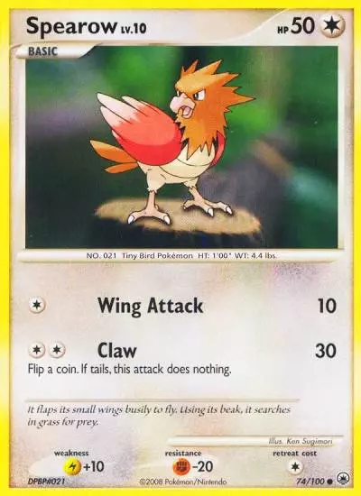 Spearow 74/100 Majestic Dawn Pokemon card