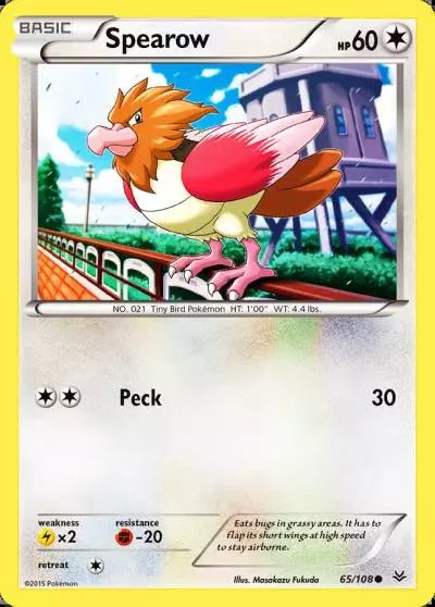 Spearow 65/108 Roaring Skies Pokemon card