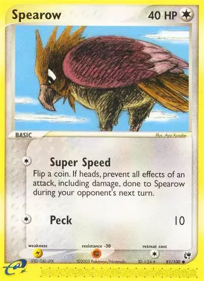 Spearow 81/100 Sandstorm Pokemon card