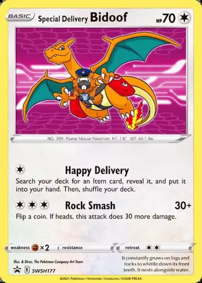 Special Delivery Bidoof SWSH177/307 SWSH Black Star Promos Pokemon card
