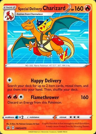 Special Delivery Charizard SWSH075/307 SWSH Black Star Promos Pokemon card