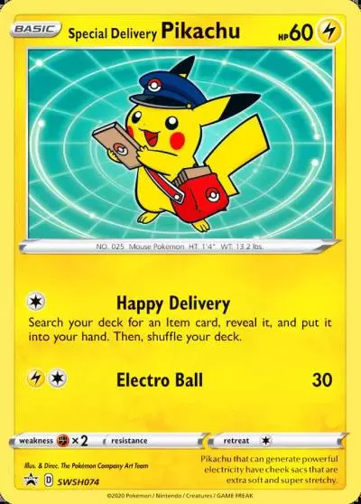 Special Delivery Pikachu SWSH074/307 SWSH Black Star Promos Pokemon card