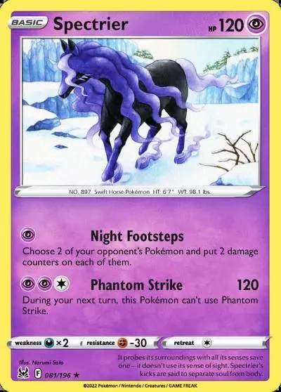 Spectrier 81/196 Lost Origin Pokemon card