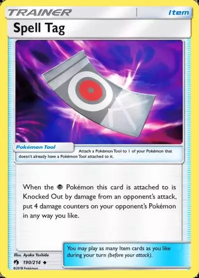 Spell Tag 190/214 Lost Thunder Pokemon card