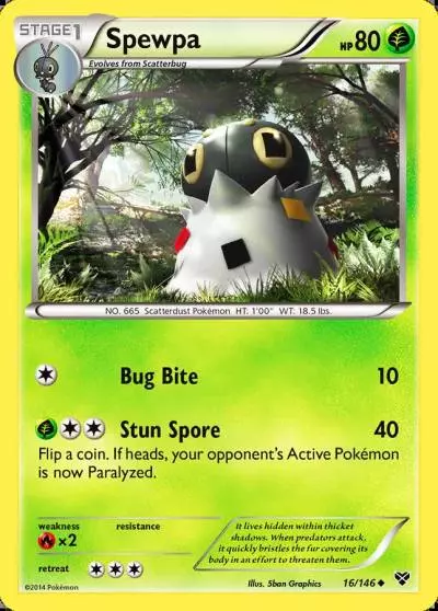 Spewpa 16/146 XY Pokemon card