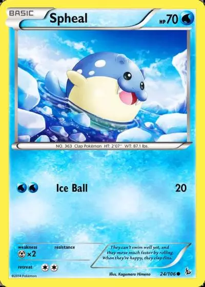 Spheal 24/106 Flashfire Pokemon card