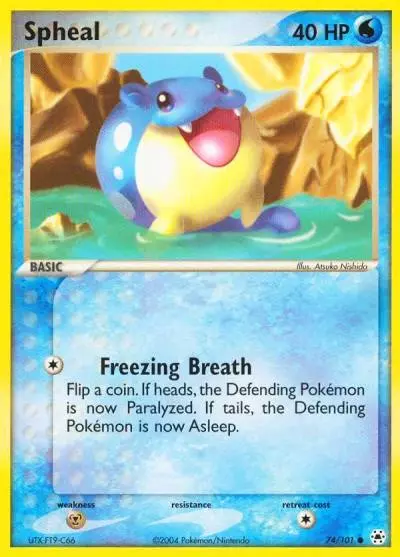 Spheal 74/101 Hidden Legends Pokemon card