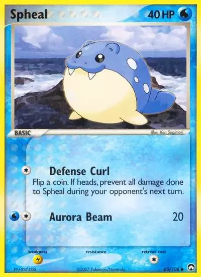Spheal 65/108 Power Keepers Pokemon card