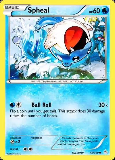 Spheal 45/160 Primal Clash Pokemon card
