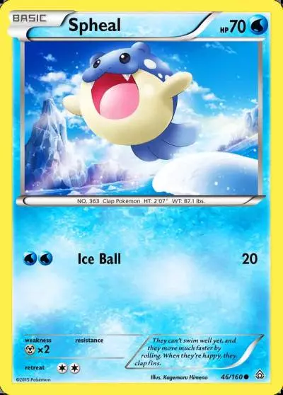 Spheal 46/160 Primal Clash Pokemon card