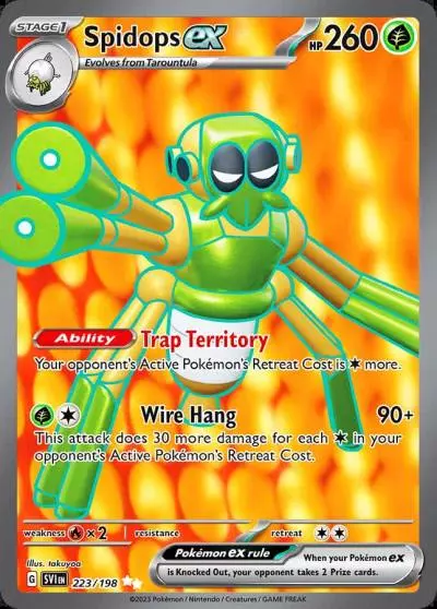 Spidops ex 223/198 Scarlet & Violet Pokemon card