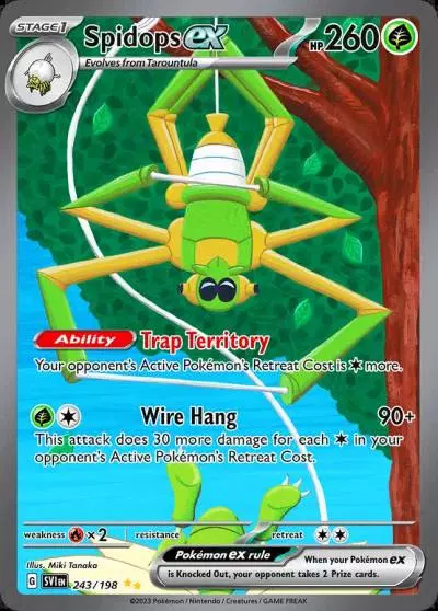 Spidops ex 243/198 Scarlet & Violet Pokemon card
