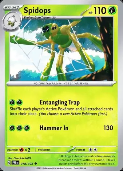 Spidops 18/193 Paldea Evolved Pokemon card