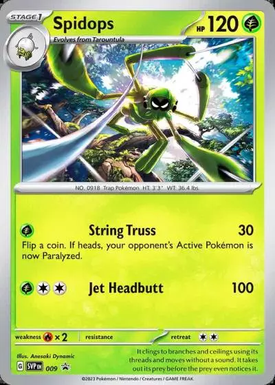 Spidops 9/165 Scarlet & Violet Black Star Promos Pokemon card