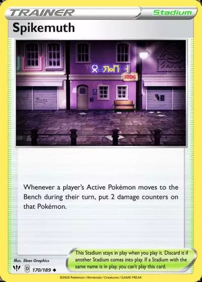 Spikemuth 170/189 Darkness Ablaze Pokemon card