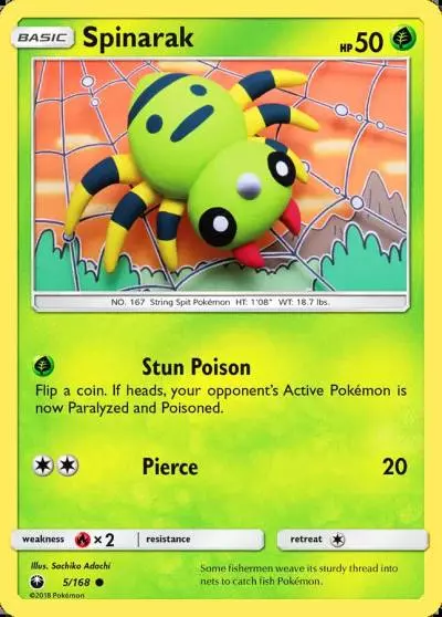 Spinarak 5/168 Celestial Storm Pokemon card