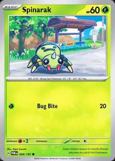 Spinarak 4/167 Twilight Masquerade Pokemon card