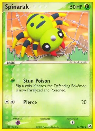 Spinarak 75/115 Unseen Forces Pokemon card