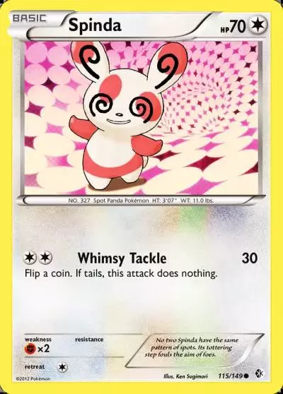 Spinda 115/149 Boundaries Crossed Pokemon card