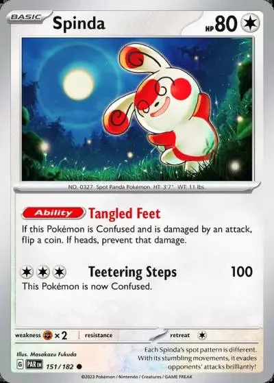 Spinda 151/182 Paradox Rift Pokemon card