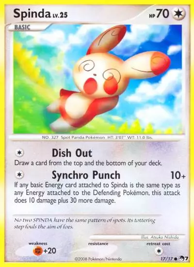 Spinda 17/17 POP Series 7 Pokemon card