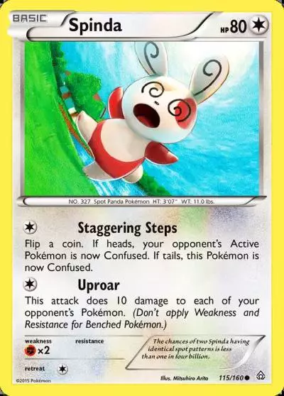 Spinda 115/160 Primal Clash Pokemon card