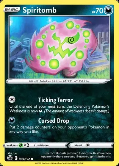 Spiritomb 89/172 Brilliant Stars Pokemon card