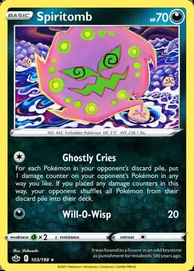 Spiritomb 103/198 Chilling Reign Pokemon card