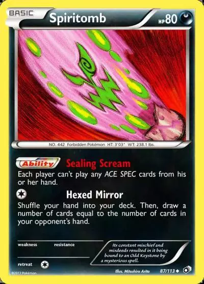 Spiritomb 87/113 Legendary Treasures Pokemon card