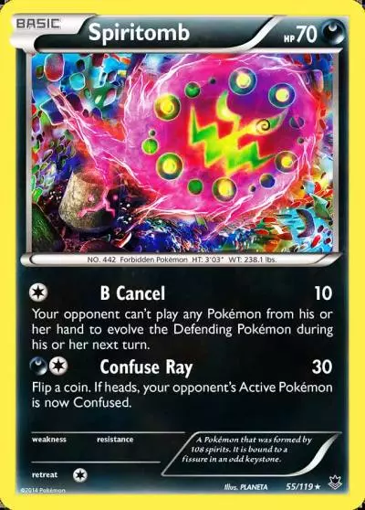 Spiritomb 55/119 Phantom Forces Pokemon card