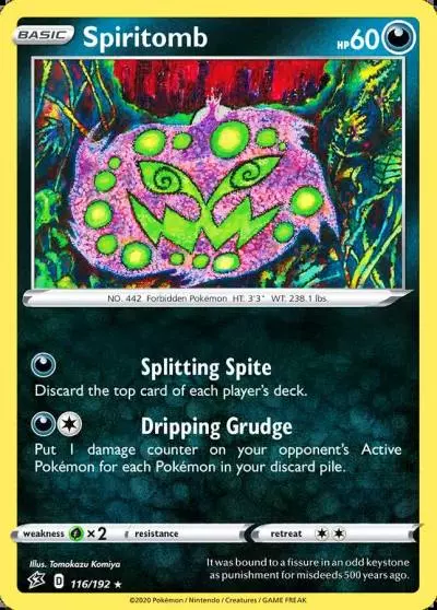 Spiritomb 116/192 Rebel Clash Pokemon card