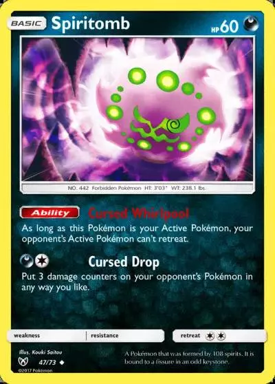 Spiritomb 47/73 Shining Legends Pokemon card