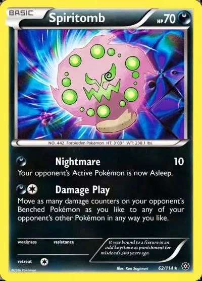 Spiritomb 62/114 Steam Siege Pokemon card