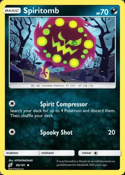 Spiritomb 89/181 Team Up Pokemon card